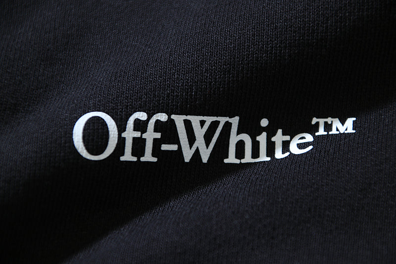 OFF-WHITE Metallic Arrow Block Print Straight-Leg Pants