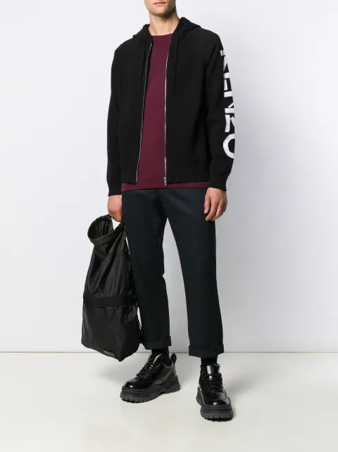 Kenzo intarsia knit logo hoodie