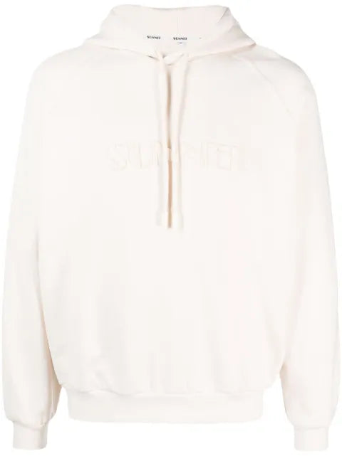 Sunnei embroidered-logo cotton hoodie