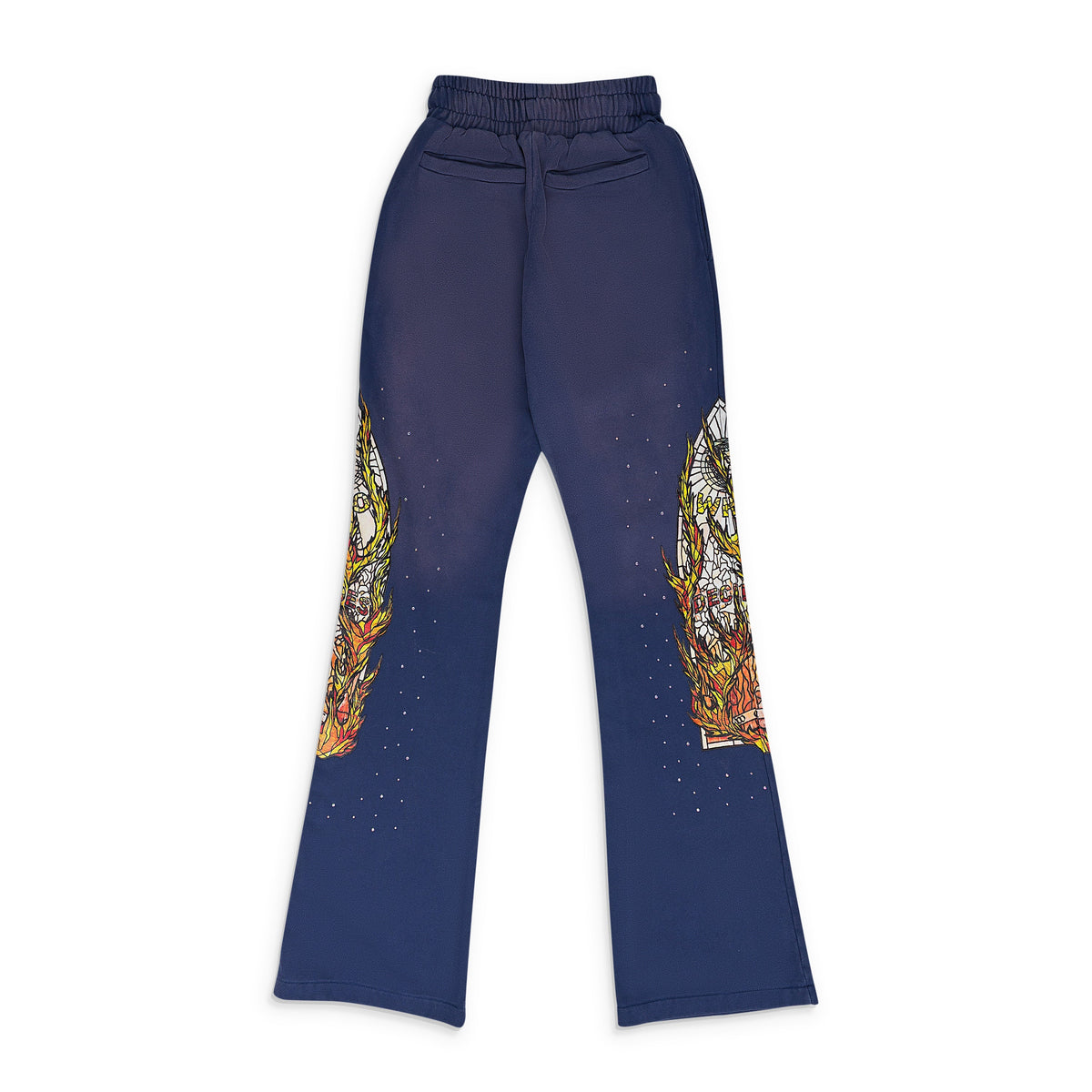 INDIGO FLAME GLASS SWEATPANTS