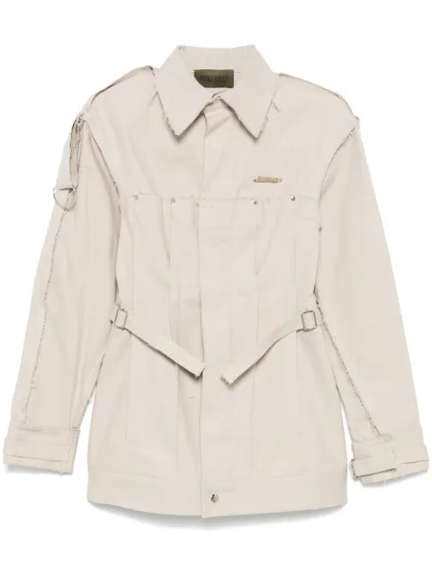 Elena Velez darted denim jacket