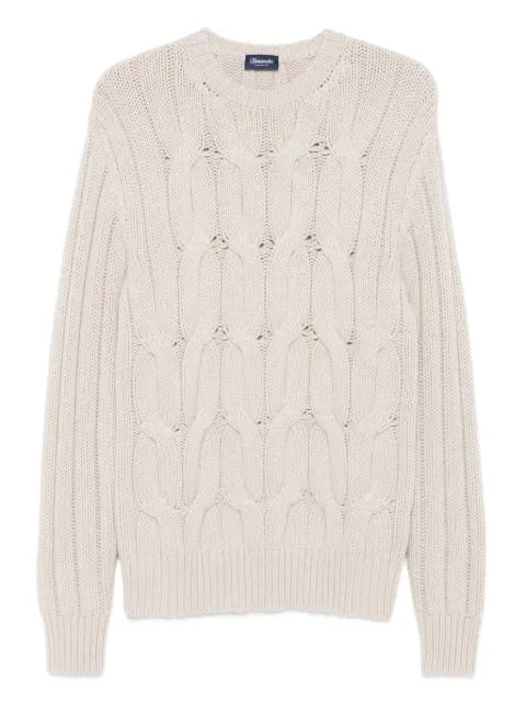 Drumohr cable-knit crew-neck sweater