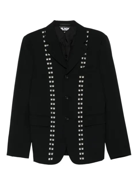 Black Comme Des Garçons stud-embellished single-breasted blazer
