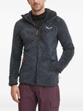 Salewa fleece-textured hooded jacket