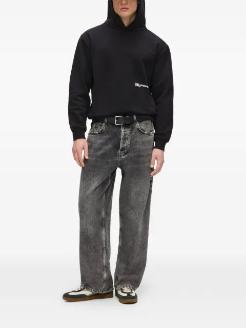 Karl Lagerfeld Jeans Karl quote regular hoodie
