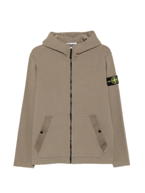 Stone Island 6100020 organic cotton interlock hooded sweatshirt