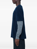Miu Miu layered-sleeve logo-motif sweater