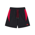 Syna world Black Red Color Block Nylon Athletic Shorts