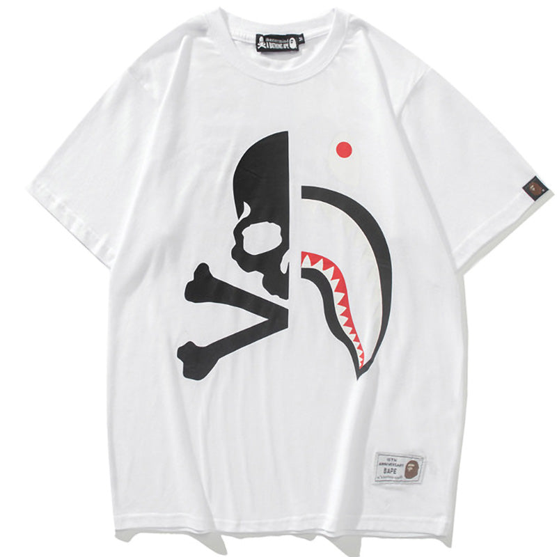 BAPE x Mastermind Half Shark Men's T-Shirt - White