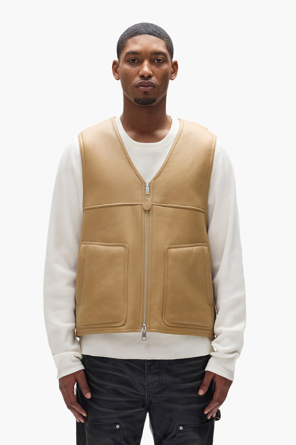 Slab Wordmark Shearling Vest