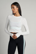 Louise Rib Long Sleeve Crop