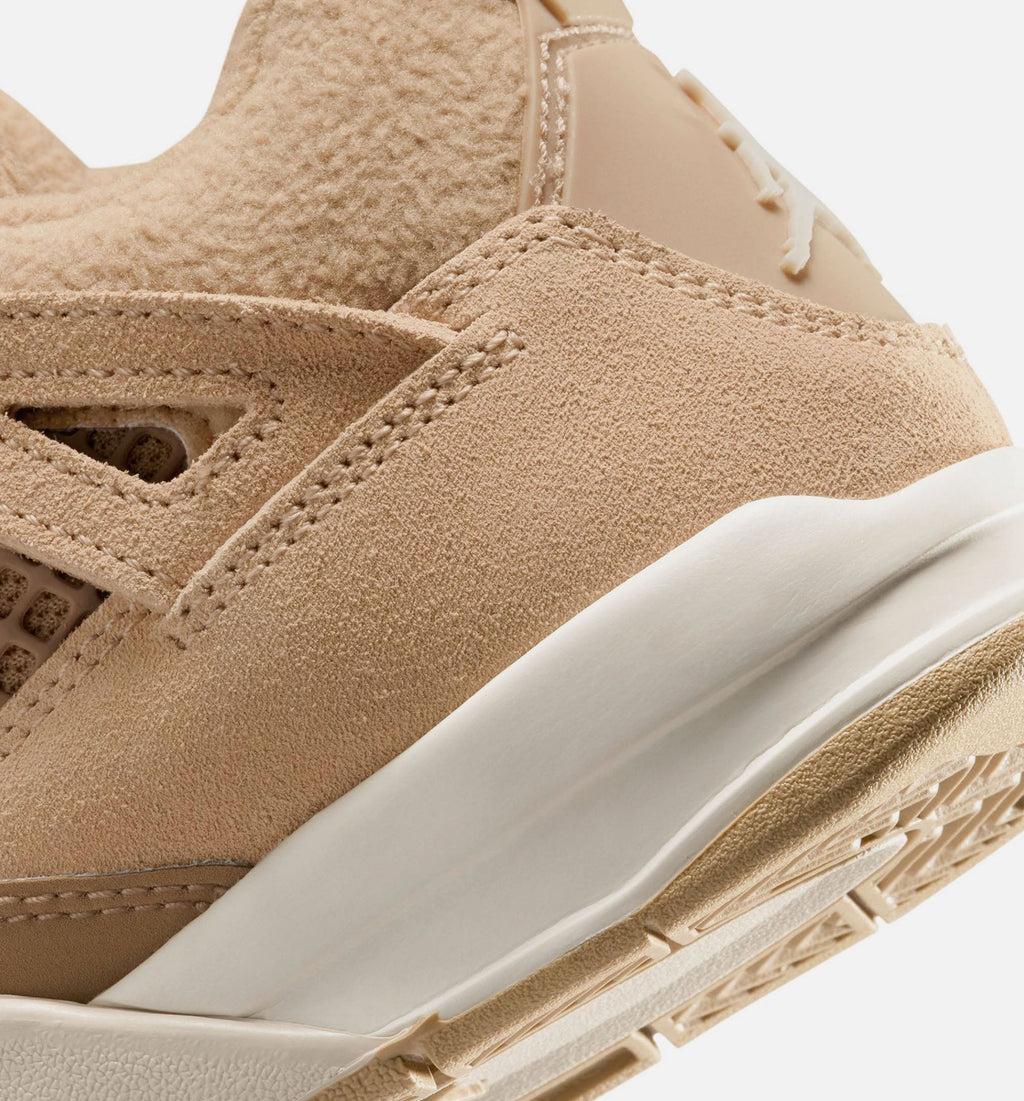 Air Jordan 4 Retro Cozy Girl – Preschool Lifestyle Shoe in Hemp/Light Orewood Brown