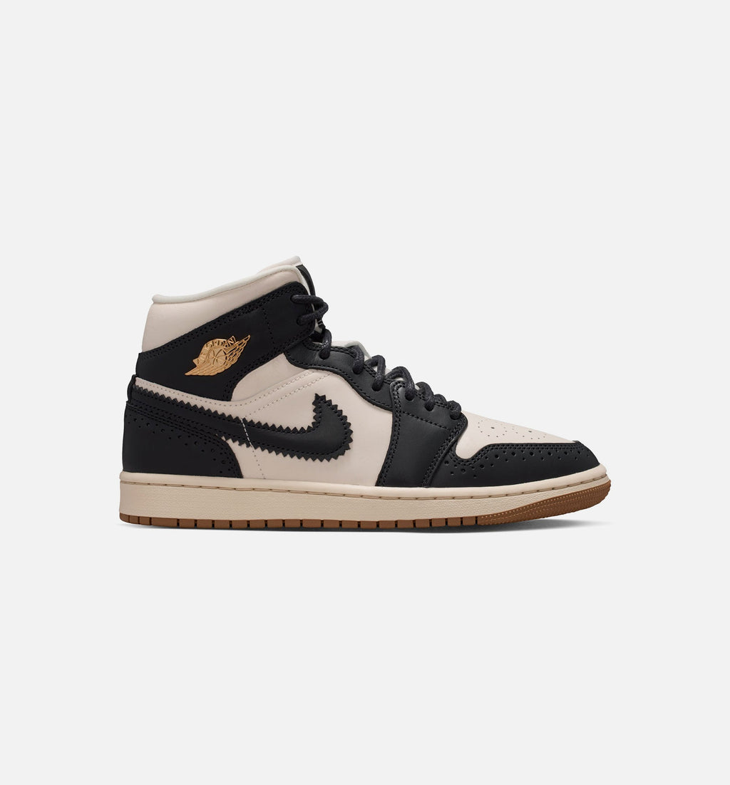 Air Jordan 1 Mid SE Women's Lifestyle Shoes - Off-Noir Chalk Pearl White