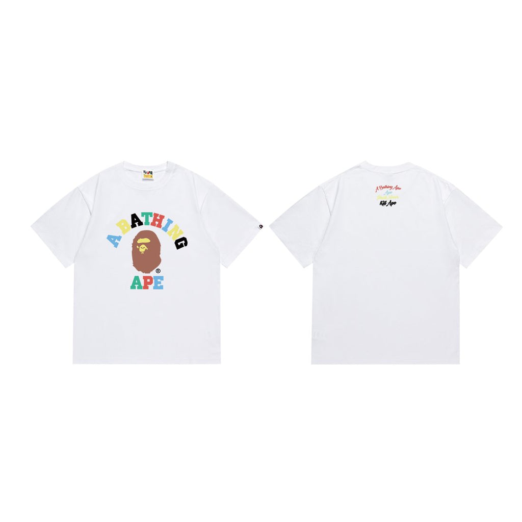 BAPE Ape Head Color Letter Graphic T-Shirt