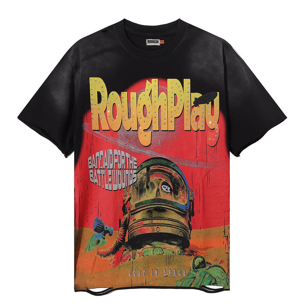 Rough Play Lost In Space Astronaut Graphic T-Shirt
