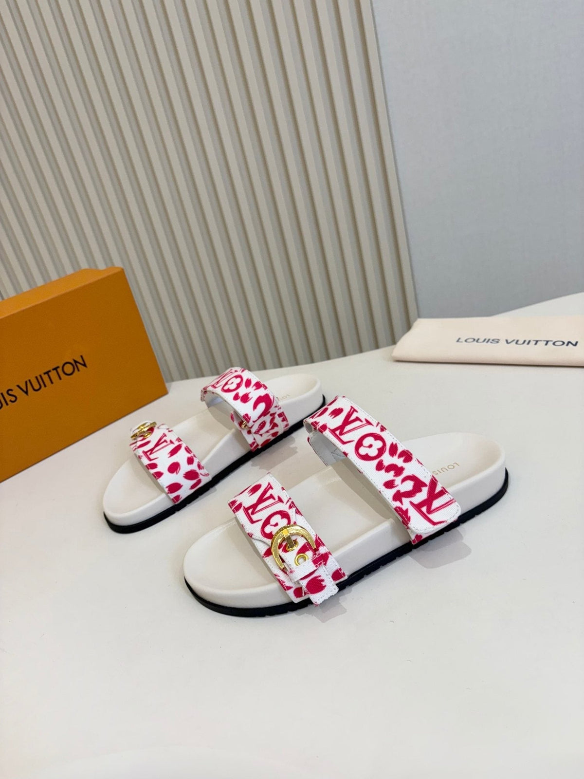 Louis Vuitton Double-Strap Slide Sandals - Dark Outsole