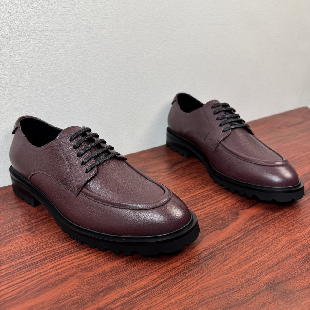 Dolce & Gabbana Men's Grained Leather Derby Shoes