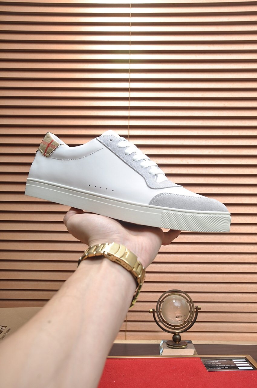 Burberry Check Heel Tab Low-Top Sneakers