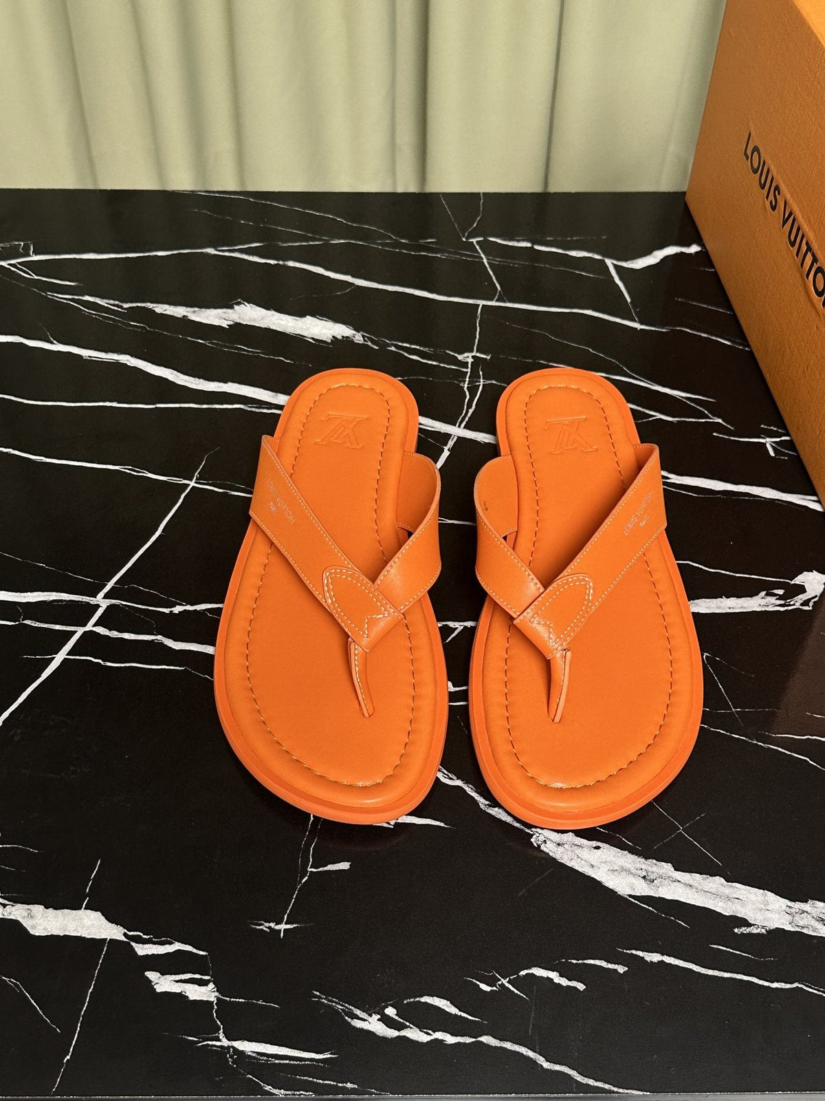 Louis Vuitton Men's Leather Thong Sandals