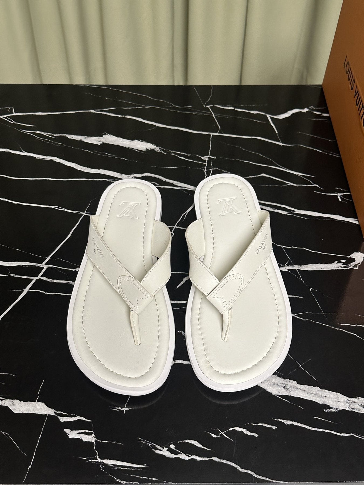 Louis Vuitton Men's Leather Thong Sandals
