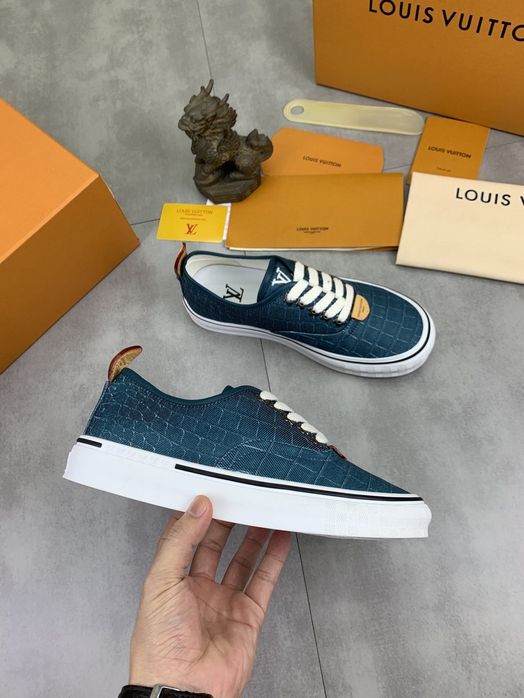 Louis Vuitton Textured Low-Top Sneakers