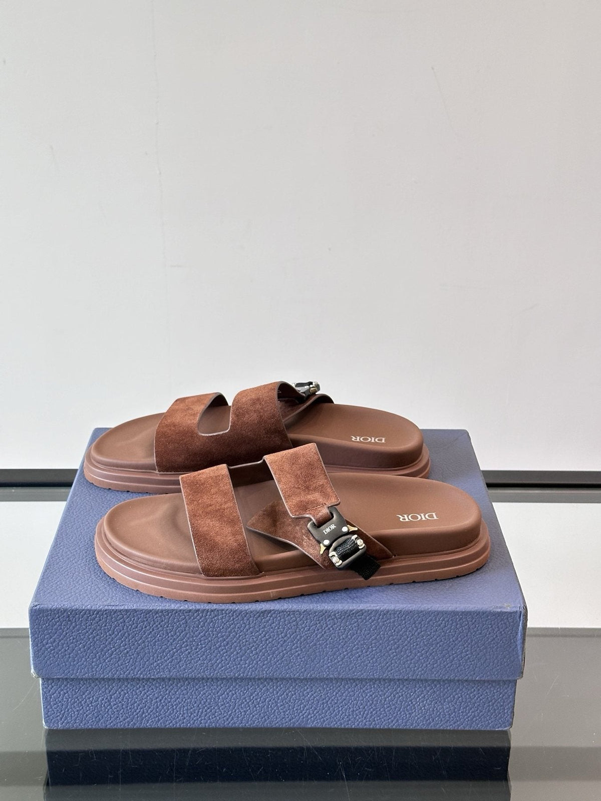 Dior Men's Two-Strap Slide Sandals